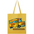 thumbnail image 1 of Inktastic How I Roll School Bus Tote Bag, 1 of 3