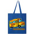 thumbnail image 1 of Inktastic How I Roll School Bus Tote Bag, 1 of 3