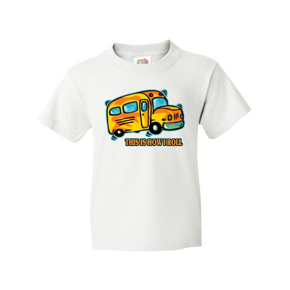 Inktastic How I Roll School Bus Youth T-Shirt