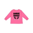 thumbnail image 1 of Inktastic Howdy Honey Cowgirl Greeting Girls Long Sleeve Toddler T-Shirt, 1 of 5