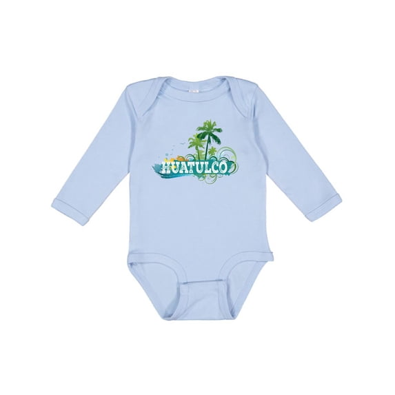 Inktastic Huatulco Mexico Vacation Boys or Girls Long Sleeve Baby Bodysuit