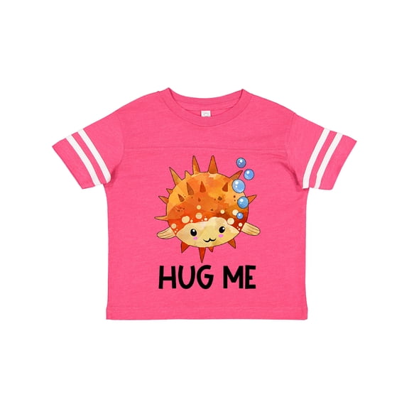 Inktastic Hug Me Cute Pufferfish with Bubbles Boys or Girls Toddler T-Shirt