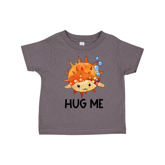 Inktastic Hug Me Cute Pufferfish with Bubbles Boys or Girls Toddler T-Shirt