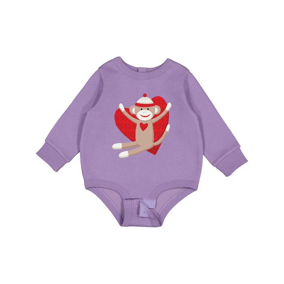 Inktastic Hug Sock Monkey Baby Fleece Bodysuit