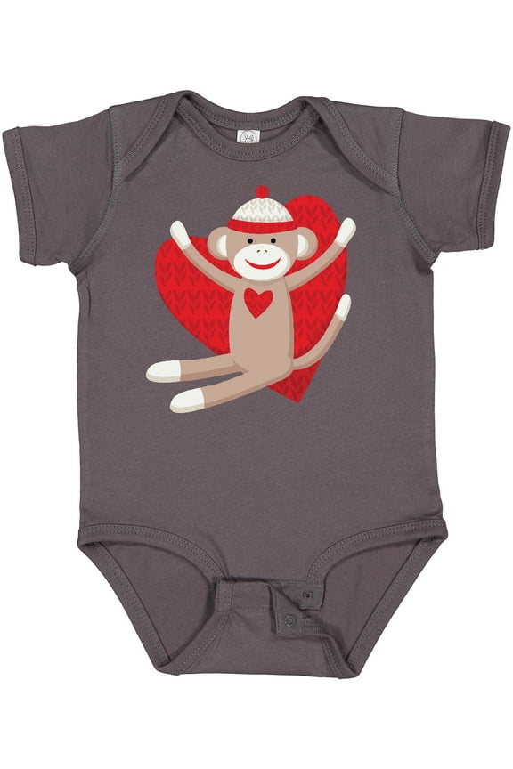 Hug Sock Monkey Boys or Girls Baby Bodysuit