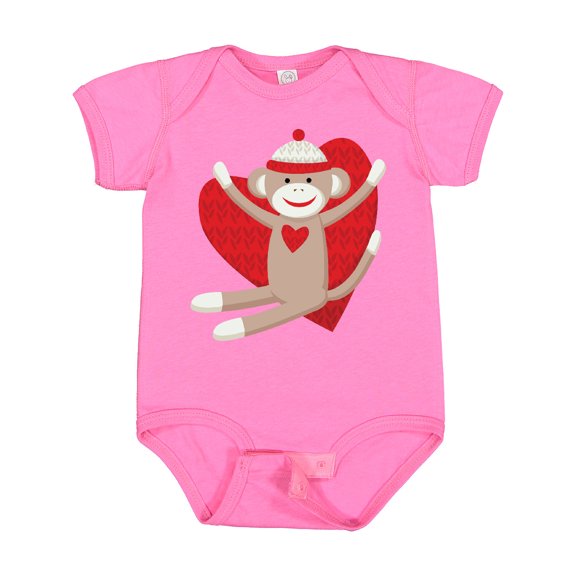 Inktastic Hug Sock Monkey Boys or Girls Baby Bodysuit