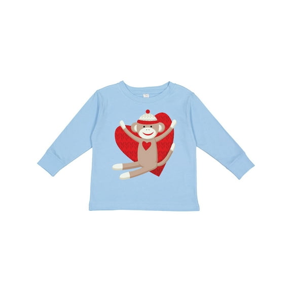 Inktastic Hug Sock Monkey Boys or Girls Long Sleeve Toddler T-Shirt