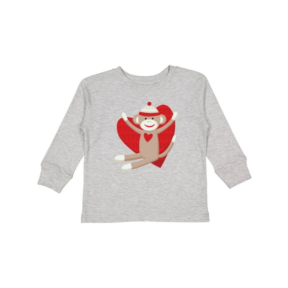 Inktastic Hug Sock Monkey Boys or Girls Long Sleeve Toddler T-Shirt