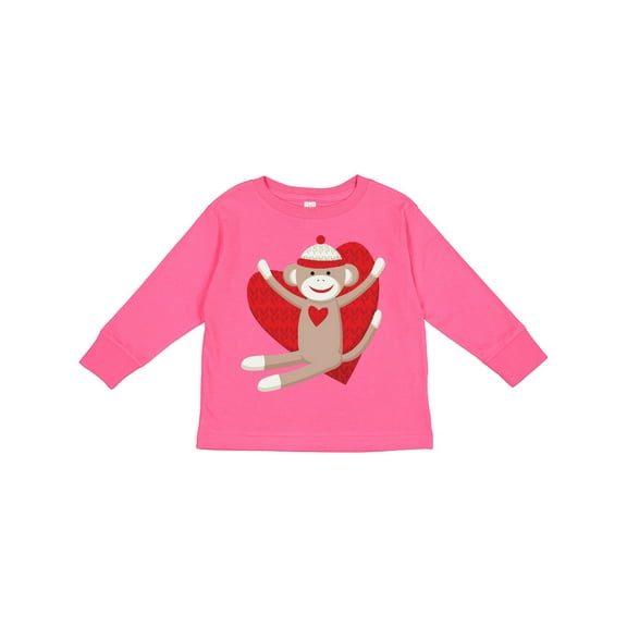 Inktastic Hug Sock Monkey Boys or Girls Long Sleeve Toddler T-Shirt
