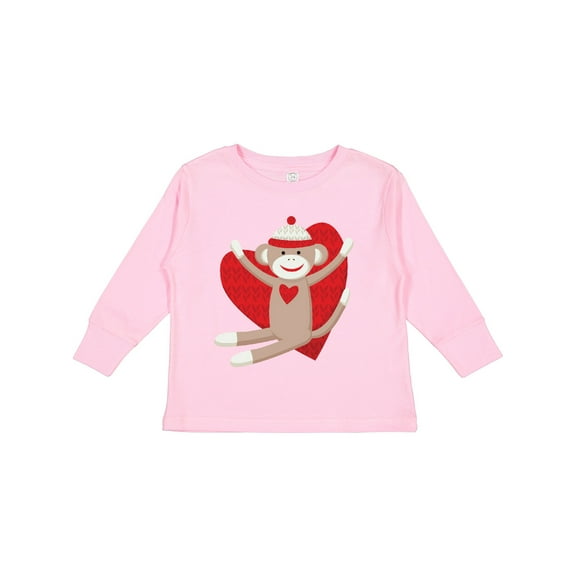 Inktastic Hug Sock Monkey Boys or Girls Long Sleeve Toddler T-Shirt