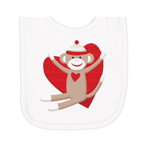 Inktastic Hug Sock Monkey Newborn Bib