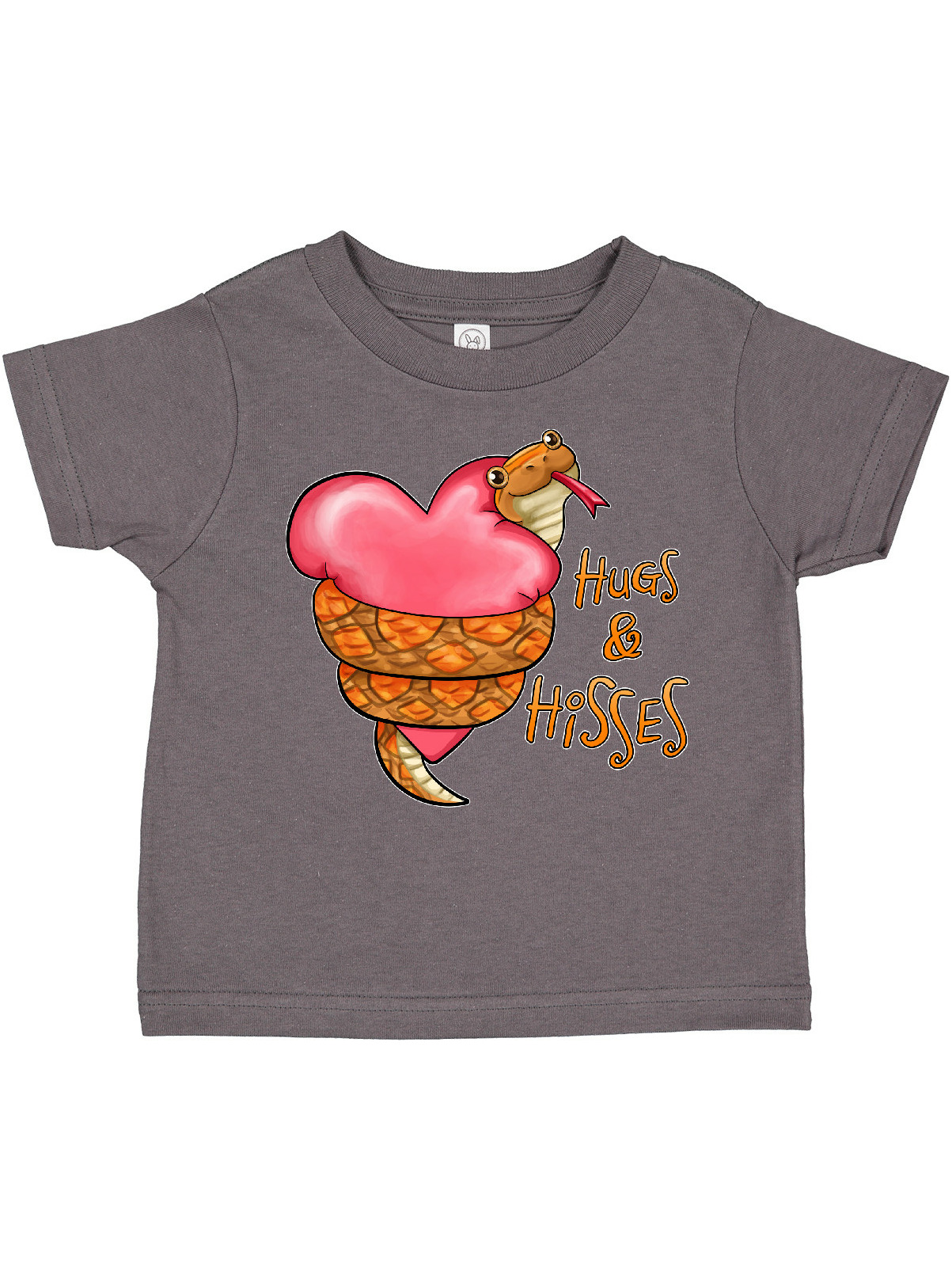 Inktastic Hugs and Hisses- Cute Snake and Heart Boys or Girls Toddler T-Shirt - image 1 of 4