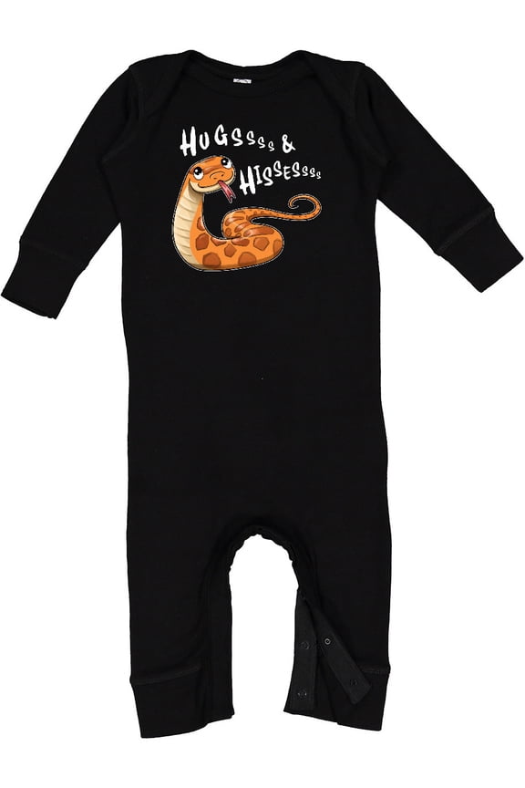 Hugs and Hisses Cute Snake for Valentines Day Baby Romper Coveralls