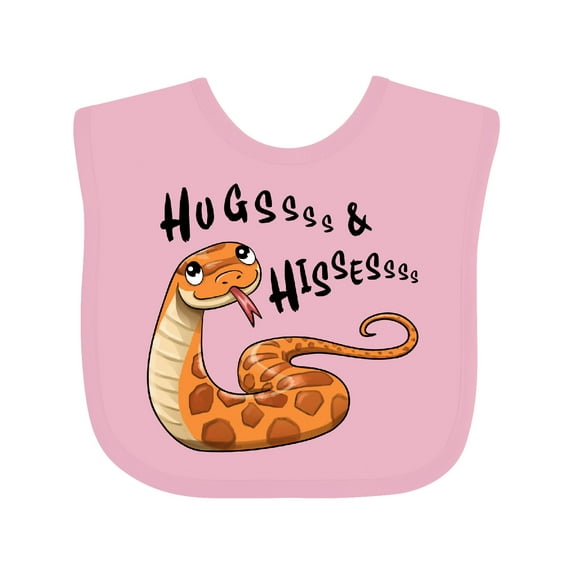 Inktastic Hugs and Hisses Cute Snake for Valentines Day Boys or Girls Baby Bib