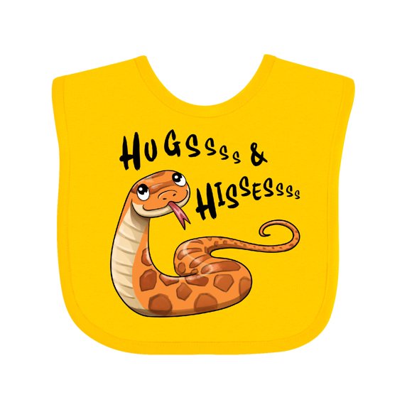 Inktastic Hugs and Hisses Cute Snake for Valentines Day Boys or Girls Baby Bib
