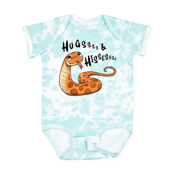 Inktastic Hugs and Hisses Cute Snake for Valentines Day Boys or Girls Baby Bodysuit