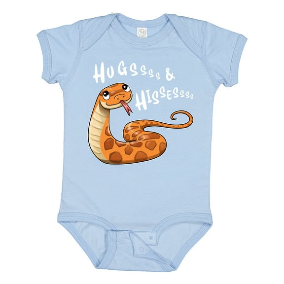 Inktastic Hugs and Hisses Cute Snake for Valentines Day Boys or Girls Baby Bodysuit