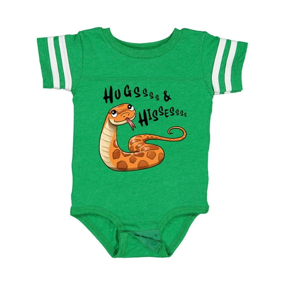 Inktastic Hugs and Hisses Cute Snake for Valentines Day Boys or Girls Baby Bodysuit