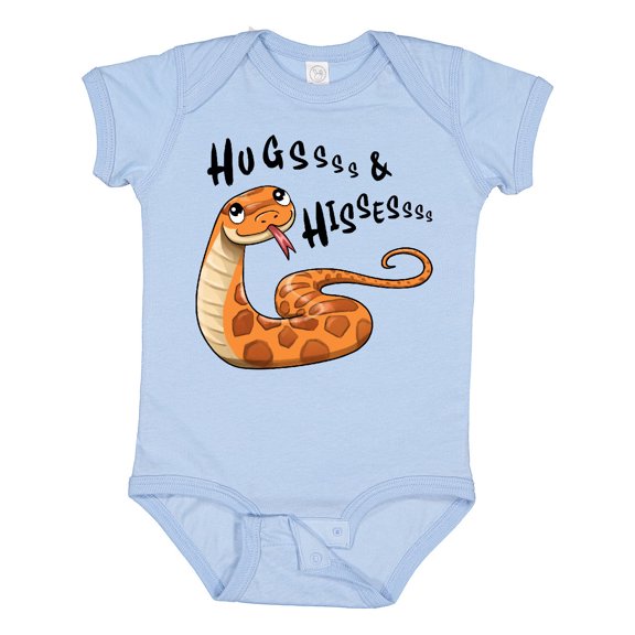 Inktastic Hugs and Hisses Cute Snake for Valentines Day Boys or Girls Baby Bodysuit