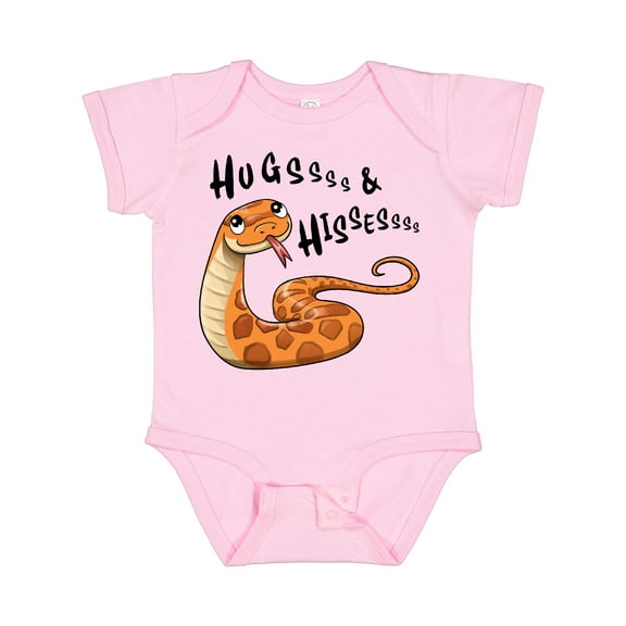Inktastic Hugs and Hisses Cute Snake for Valentines Day Boys or Girls Baby Bodysuit