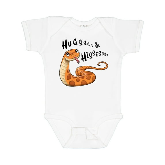 Inktastic Hugs and Hisses Cute Snake for Valentines Day Boys or Girls Baby Bodysuit