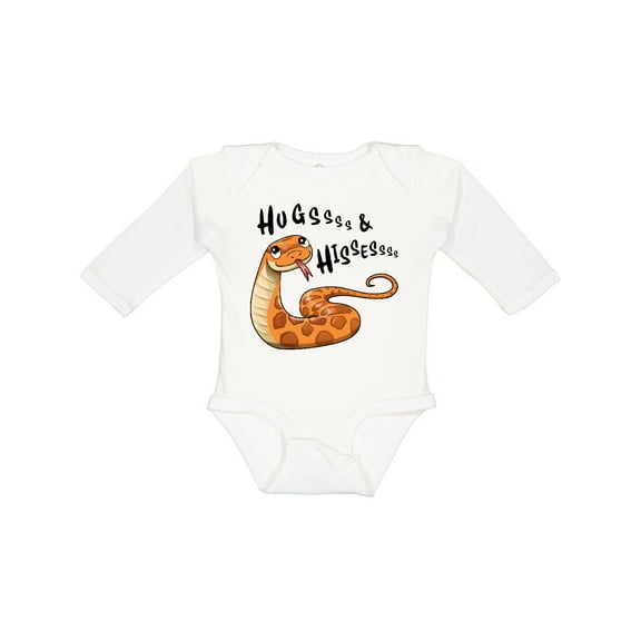 Inktastic Hugs and Hisses Cute Snake for Valentines Day Boys or Girls Long Sleeve Baby Bodysuit