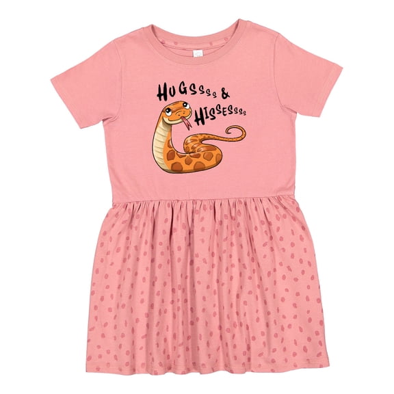 Inktastic Hugs and Hisses Cute Snake for Valentines Day Girls Toddler Dress