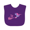 thumbnail image 1 of Inktastic Hummingbird Flying Swirl Girls Baby Bib, 1 of 4