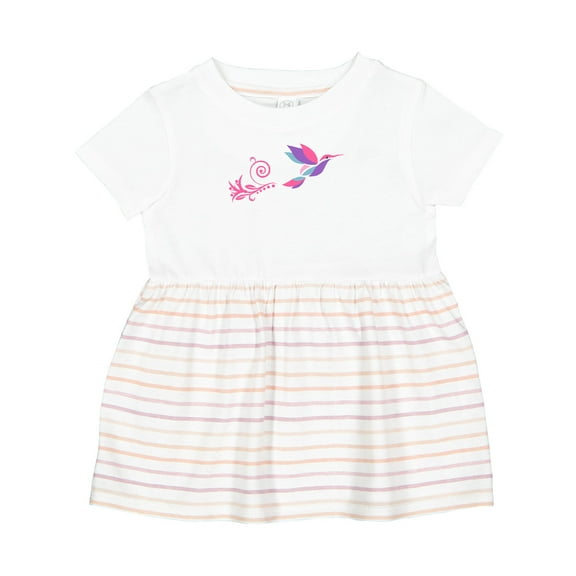 Inktastic Hummingbird Flying Swirl Girls Baby Dress