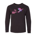 thumbnail image 1 of Inktastic Hummingbird Flying Swirl Long Sleeve Youth T-Shirt, 1 of 5