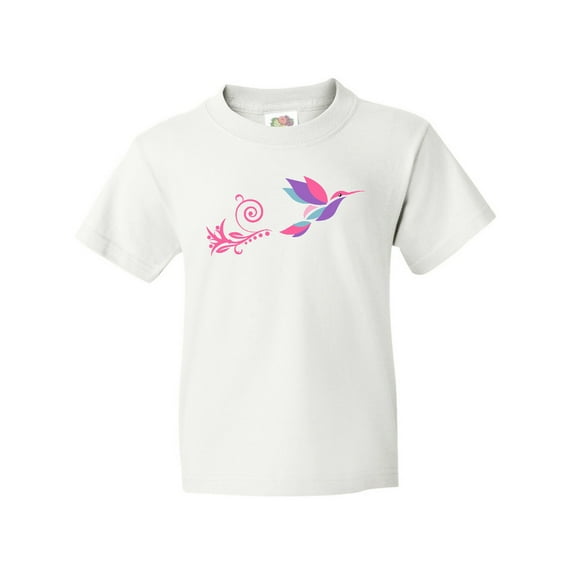 Inktastic Hummingbird Flying Swirl Youth T-Shirt