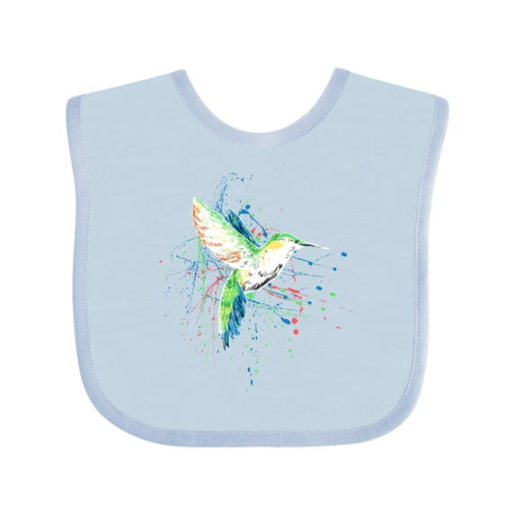 Inktastic Hummingbird Paint Splatter Boys or Girls Baby Bib