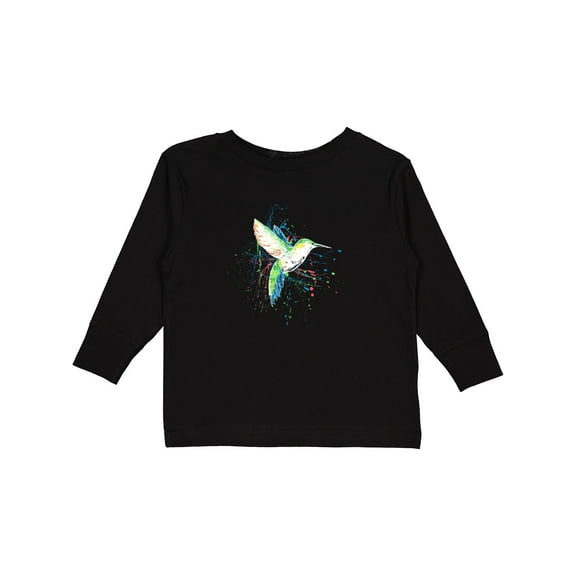 Inktastic Hummingbird Paint Splatter Boys or Girls Long Sleeve Toddler T-Shirt