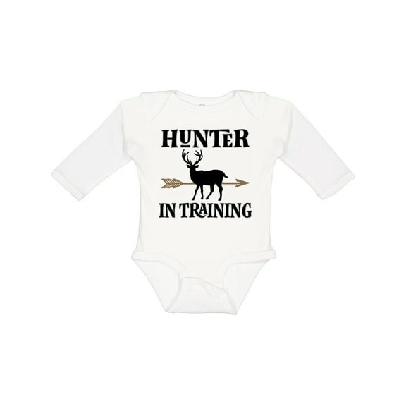 Inktastic Hunter in Training Hunting Boys Long Sleeve Baby Bodysuit