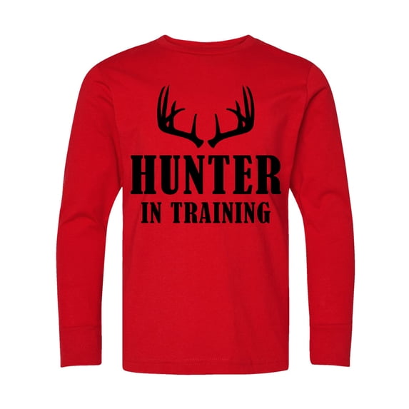 Inktastic Hunter in Training Long Sleeve Youth T-Shirt