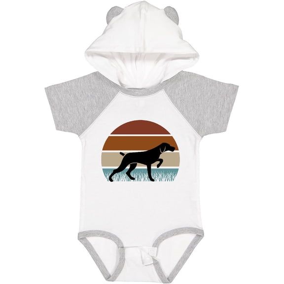 Inktastic Hunting Dog Retro Sunset Boys or Girls Baby Bodysuit