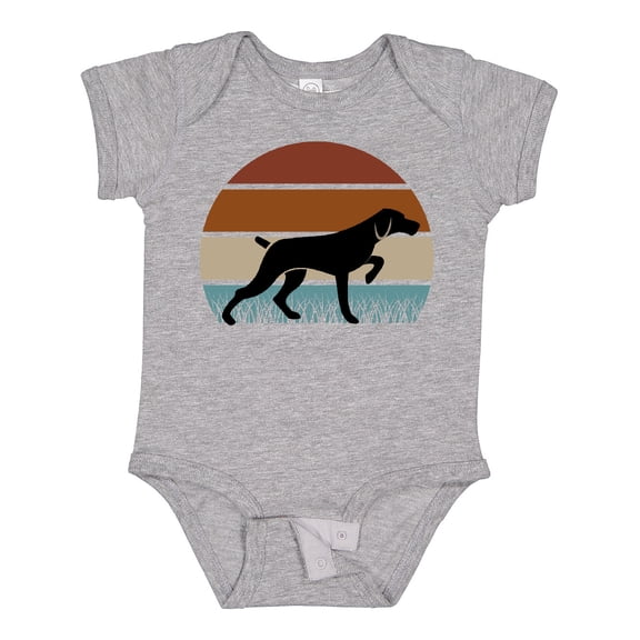 Inktastic Hunting Dog Retro Sunset Boys or Girls Baby Bodysuit