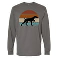 thumbnail image 1 of Inktastic Hunting Dog Retro Sunset Long Sleeve T-Shirt, 1 of 5