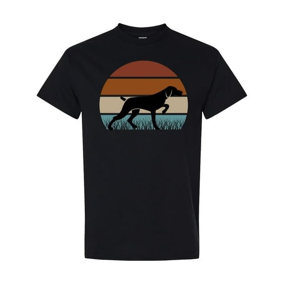 Inktastic Hunting Dog Retro Sunset T-Shirt