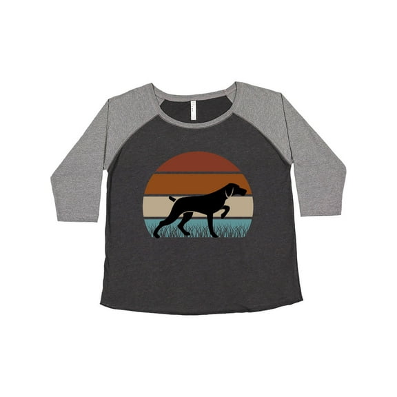 Inktastic Hunting Dog Retro Sunset Women's Plus Size T-Shirt