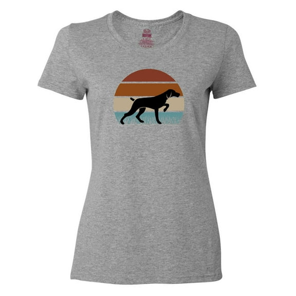 Inktastic Hunting Dog Retro Sunset Women's T-Shirt
