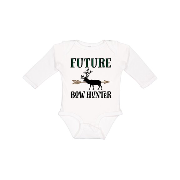 Inktastic Hunting Future Bowhunter Elk Boys Long Sleeve Baby Bodysuit
