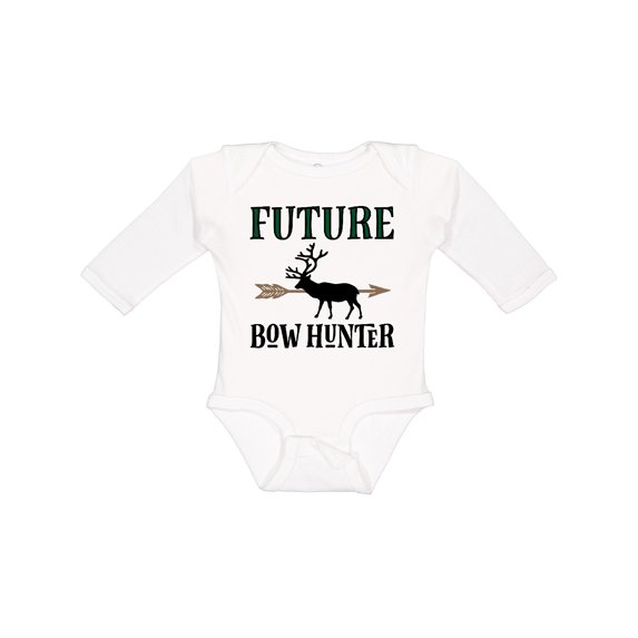 Inktastic Hunting Future Bowhunter Elk Boys Long Sleeve Baby Bodysuit