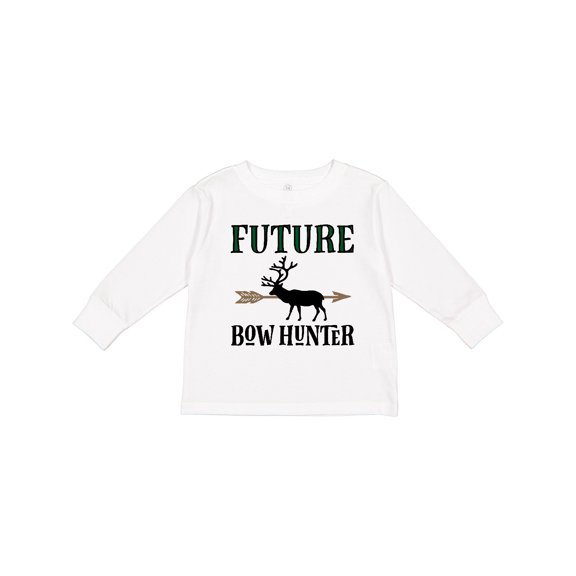 Inktastic Hunting Future Bowhunter Elk Boys Long Sleeve Toddler T-Shirt