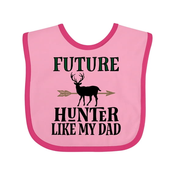 Inktastic Hunting Future Hunter Like Dad Boys or Girls Baby Bib