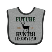Inktastic Hunting Future Hunter Like Dad Boys or Girls Baby Bib