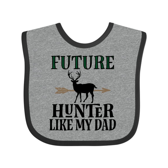 Inktastic Hunting Future Hunter Like Dad Boys or Girls Baby Bib
