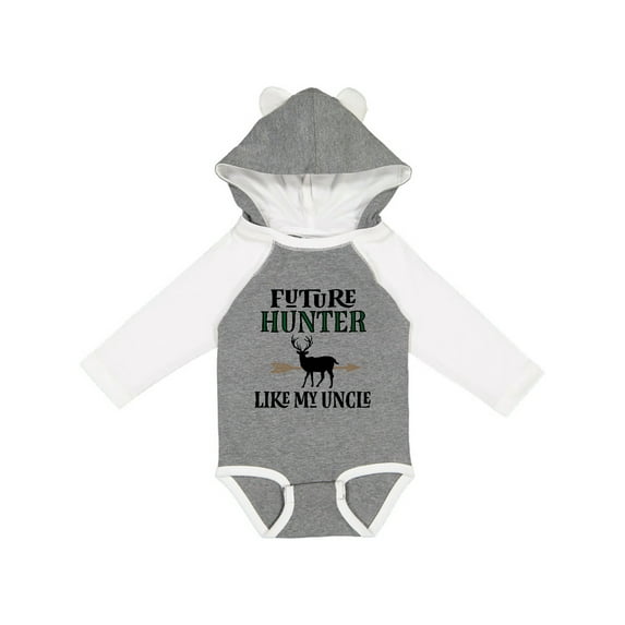 Inktastic Hunting Future Hunter Like Uncle Boys or Girls Long Sleeve Baby Bodysuit