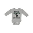 thumbnail image 1 of Inktastic Hunting Future Hunter Like Uncle Boys or Girls Long Sleeve Baby Bodysuit, 1 of 5