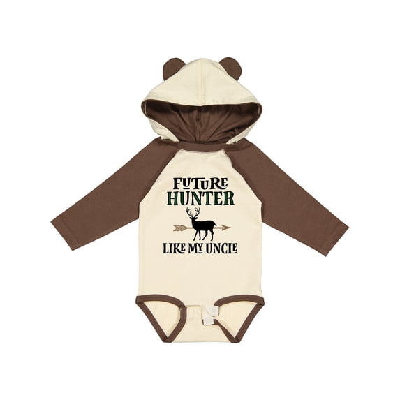 Inktastic Hunting Future Hunter Like Uncle Boys or Girls Long Sleeve Baby Bodysuit